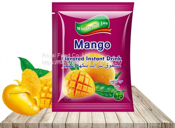 Сухой порошок для приготовления мгновенного напитка в манговом вкусе