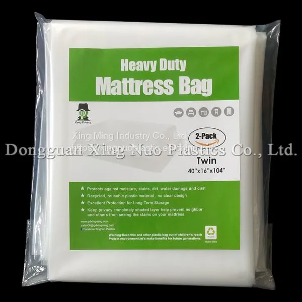 03 Style 2 Pack Heavy Duty Twin Mattress Bag 40 * 16 * 104 Inch