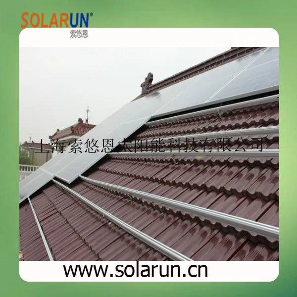 Продажа системы монтажа солнечных панелей для двускатных крыш (Solarun Solar)