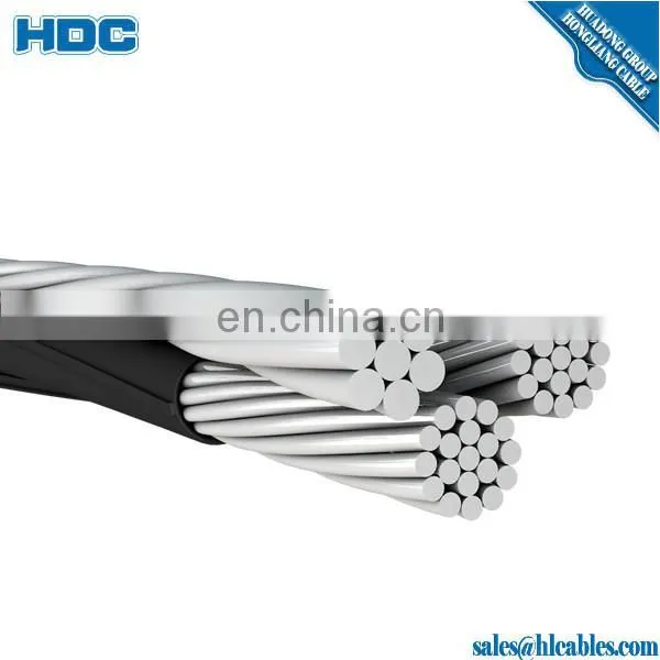 Overhead AAC Conductor XLPE Insulated 4AWG Duplex ABC Cable photo-2