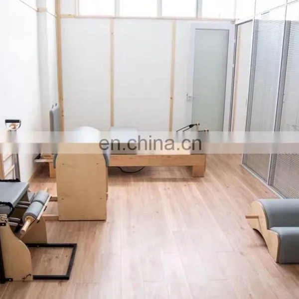 Pilates 5-Piece Set Elian Pilates Reformer Machine White Wood Pilates Bed for Home & Studio Practice 100 Kinds Of Exercising. photo-7