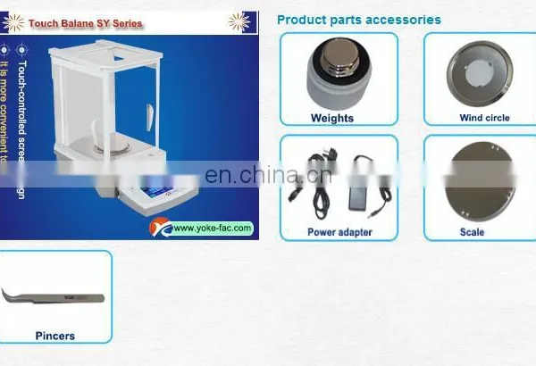100g 1mg 0.001g Internal Calibration Touch Color Screen Laboratory Precision Weighing Balance Scale photo-2