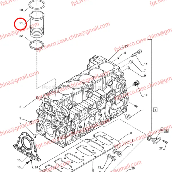 FPT IVECO CASE Cursor9 F2CFE614A*B041/F2CGE614F*V004 5802431166 Cylinder Liner 504305869 photo-5