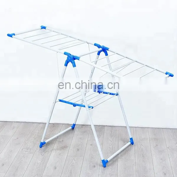 Online Shopping Folding Houseware Gullwing Clothes Drying Rack Foldable Standing Clothes Rack photo-2