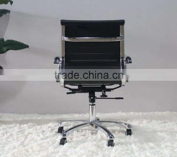 Replica Italian Graceful Design Aluminum Frame and Armrest Italian Genuine Leather Charles and Ray High Back Office Chair photo-4