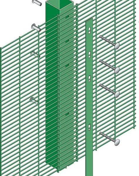 Dense Mesh Fence Panels Security Fence for Airport Railway Prison Clear View 358 Anti Climb Fence photo-2