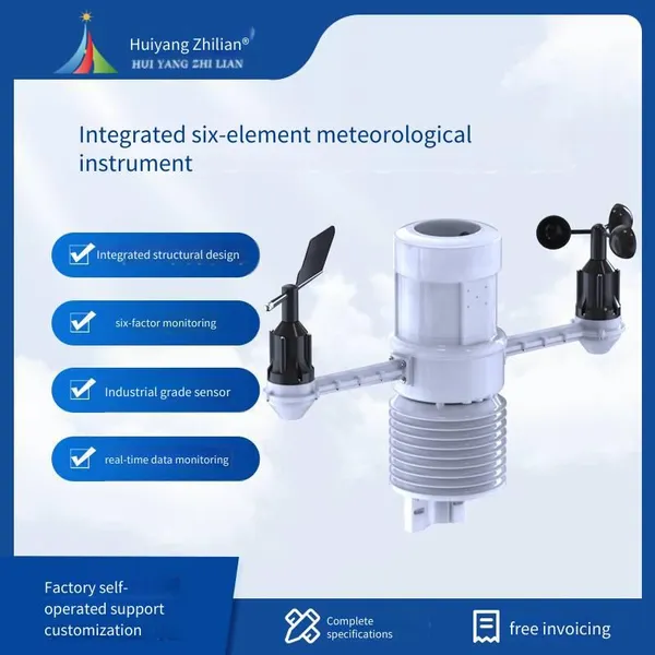 Integrated Mechanical Small Automatic Weather Station for Environmental Detection of Wind Speed, Wind Direction, Temperature, Humidity, Atmospheric Pressure and Rainfall