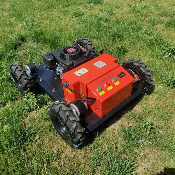 Industrial CE EPA Approved Single Cylinder Gasoline Engine Blade Rotary Wireless Remote Control Robotic Mower photo-5