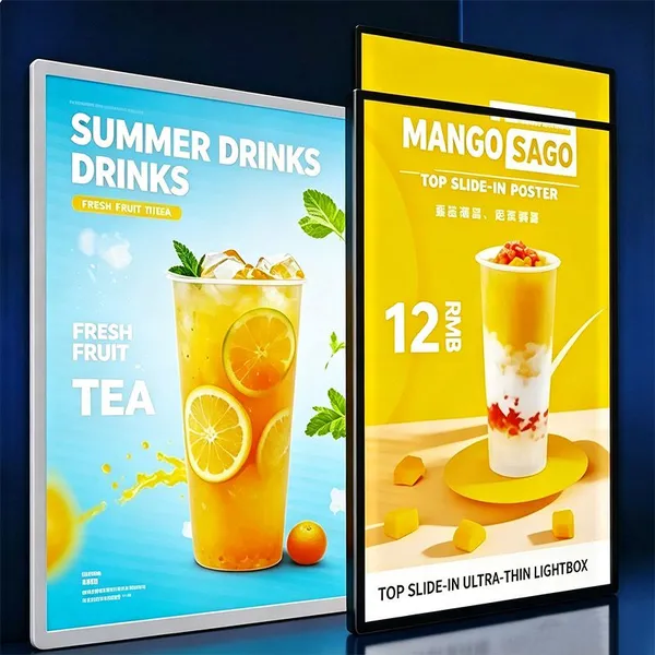 Slide‑in Ultra‑Slim Tempered Glass LED Lightbox 10mm Thickness | ADE Lightbox