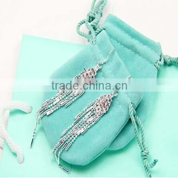 925 Sterling Sliver Diamond Long Tassel Earrings Women Fashion Jewelry photo-2