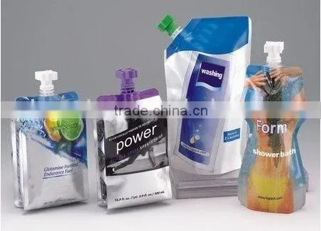 Aluminum Foil Standing Liquid Fruit Juice Packaging Bag/ Spout Pouch for Fruit Juice photo-3
