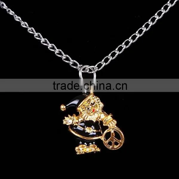 Zinc Alloy Christmas Stockings Snowman Bell Necklace photo-5