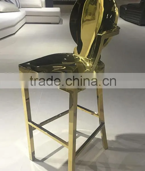 Modern Royal Gold Plated High Bar Chairs photo-2