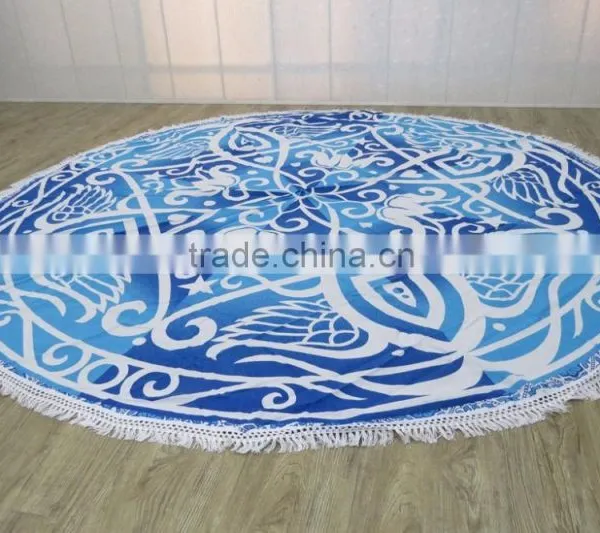 Round Beach Towels Mandala Circle Prints photo-3