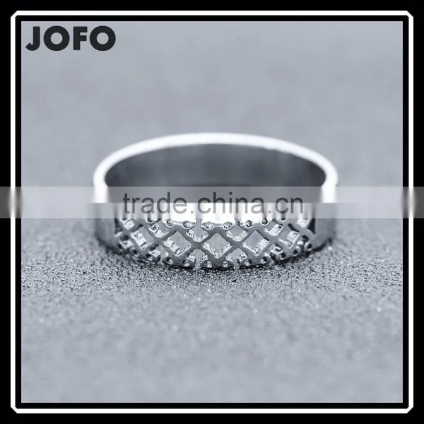 Stainless Steel 201/202 The Diamond Hollow Out Ring and Band