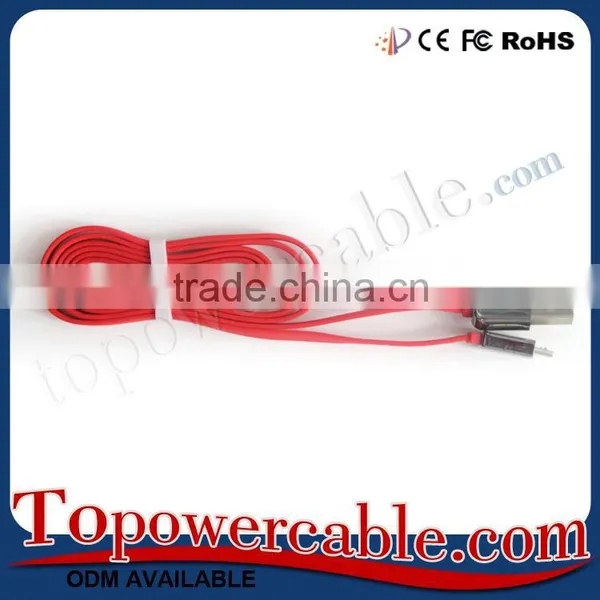 2016 New Arrival Products Flat USB Micro USB Cable With Metal Connectors photo-2