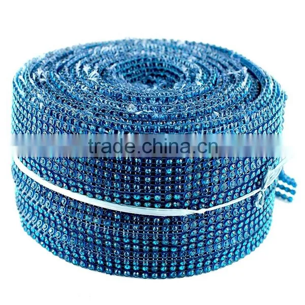 Cheap 24 Rows Crystal Strass Roll, Elasitc Stretch Trimming Rhinestone Roll photo-6