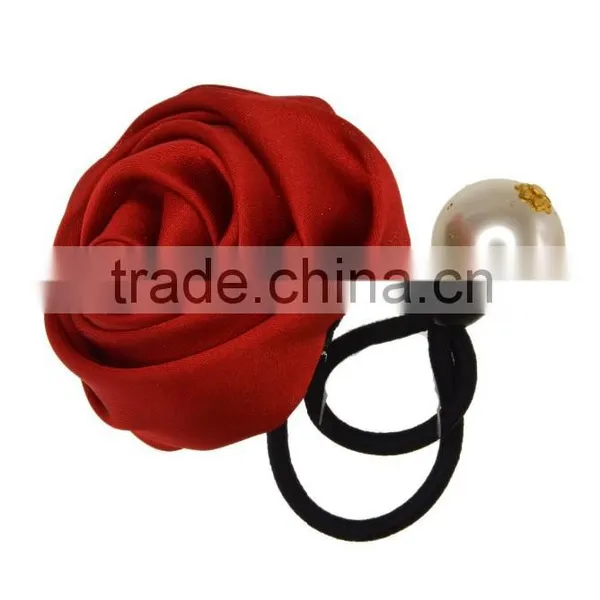 Acetate Satin Rosette Elastic/Hair Ties photo-3