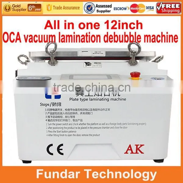 12inch Vacuum OCA Lamination Machine Built in Bubble Remove Lcd Refurbish Lcd Repair Mobile Air Bubble Removing Machine