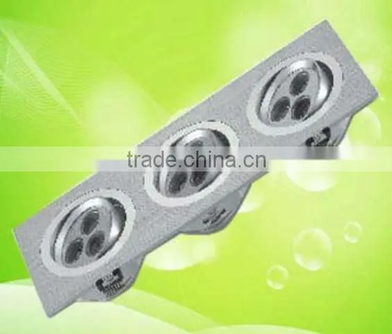 Adjustable Fluorescent Recessed LED Grille Light Fitting