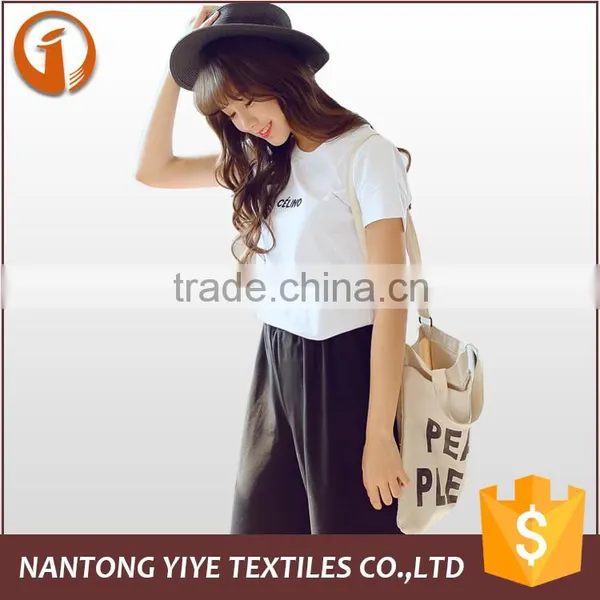 2016 High Quality White Short Sleeve Round Neck Rayon Women Plain T-shirts photo-2