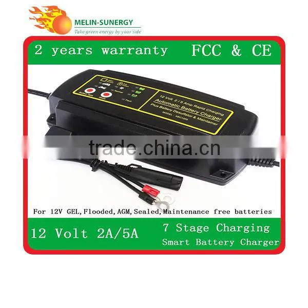 12V 2A/5A Smart Battery Charger 7 Stage for Motor Bike and Car photo-3