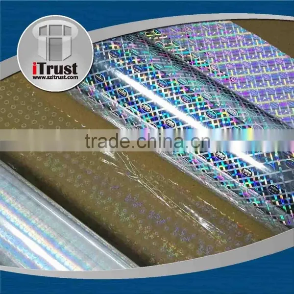 Chinese Self Adhesive Transparent Bopp Holographic Film Roll photo-4