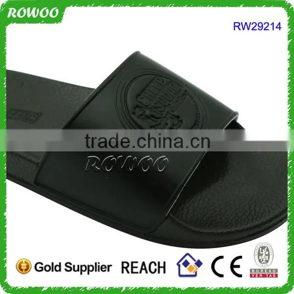 Black PU Sole Brand Slide Sandal Outdoor/bedroom Slippers for Men photo-4