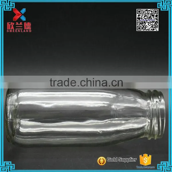Hot Sale Glass Milk Drinking Bottle With Metal Tin Lid Wholesale photo-5