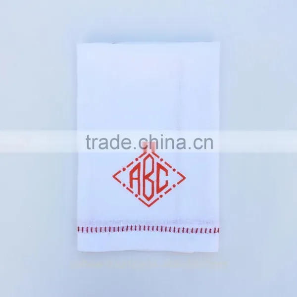 Hand Hemstitched Linen Napkin,snowflake Embroidered Napkin photo-4