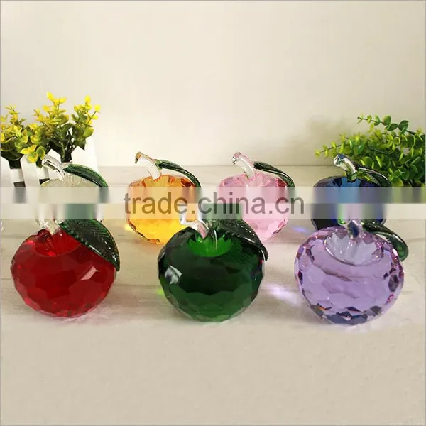 Fashion K9 Colorful Crystal Apple For Wedding Gift photo-3