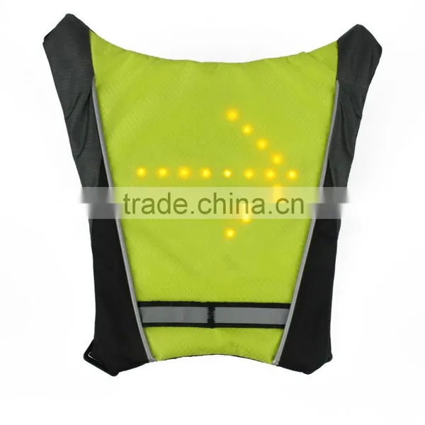 Reflective Flashing LED Backpack Luminous Safety Warning Direction Cycling/Hiking Backpack With Turn Signal Secutiry Pilot photo-3