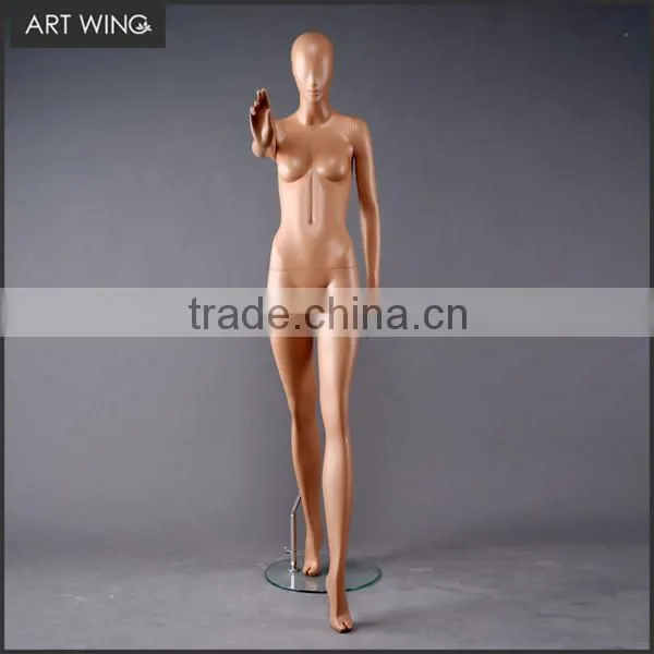 Frp/pu Realistic Stand Mannequin Female With Sculptured Head photo-2