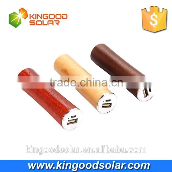 2016 Wholesale Mini Environmental Battery 2200mah Wooden Power Bank