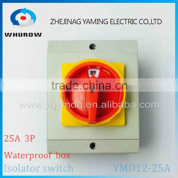 Isolator Switch YMD12-25A 690V With Protective Box Waterproof Load Break Rotary Changeover Switch Air-conditoning Pump System photo-4