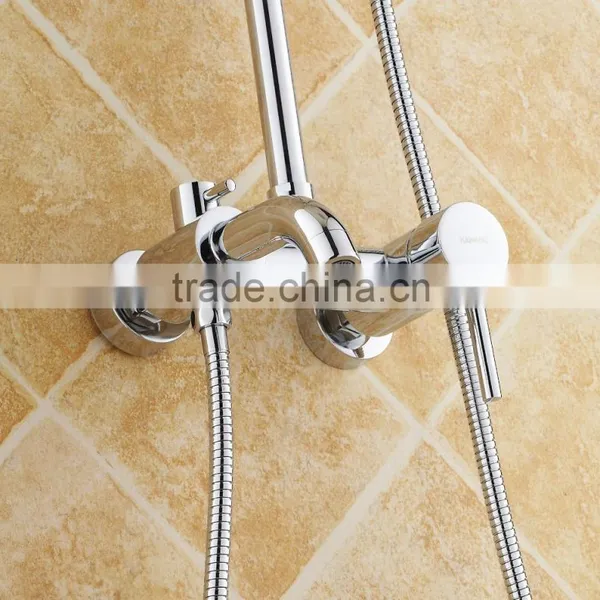 Brass Hard Tube Shower Mixer Set/bathroom Wall Mounted Shower Faucet photo-3