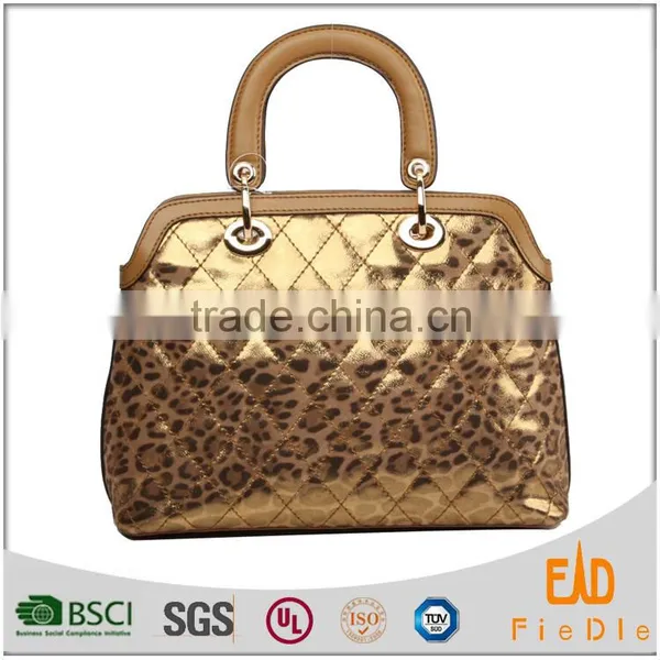 S237-B2340 Customized Elegant Design European Style Women Metallic Leather Tote Bag