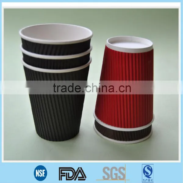 Ribbed Paper Coffee Cups/ribbed Paper Coffee Cups With Lid/ribbed Paper Coffee Cups With Logo