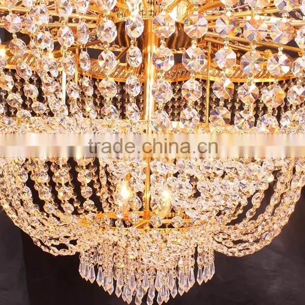 High Ceiling Chandelier Crystal Banquet Hall Lighting for Wedding Decoration photo-5