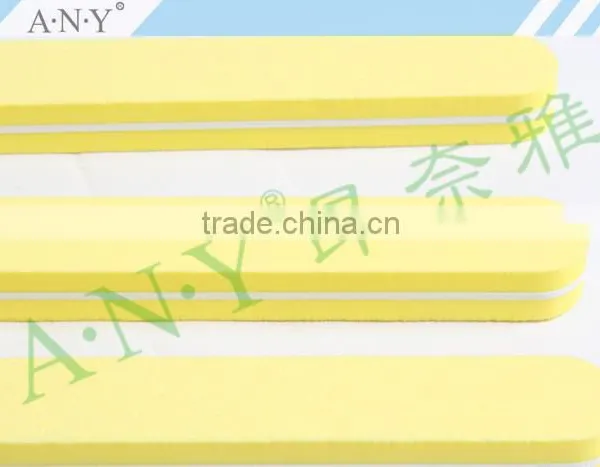 Nail Art Polishing and Shining Yellow Sponge Long Nail File 100/180 Grit photo-5