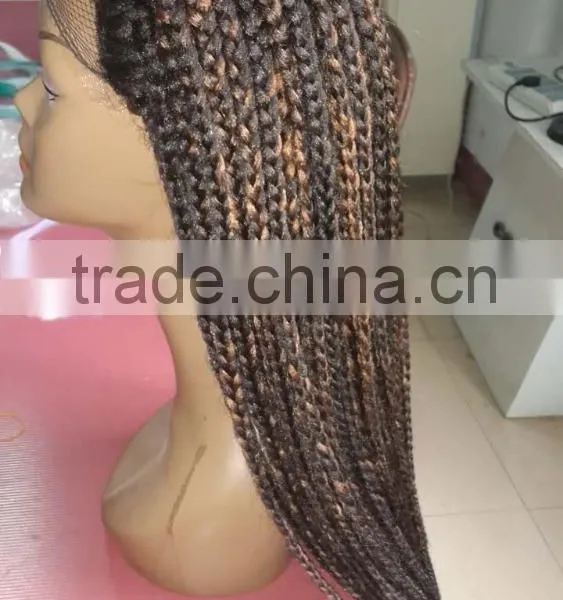 Synthetic Micro Braided Lace Front Wigs Mixed Color Box Braided Wig for Black Women Quality Choice photo-4