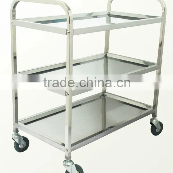 22cm Square Tube Stainless Steel Trolley Dining Car/Dinnerware