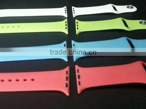 Colorful Silicone Watch Band Watch Strap Belt Sport Bracelet Fitness Replacement Wrist With Connector Adjustment For Apple Watch photo-5