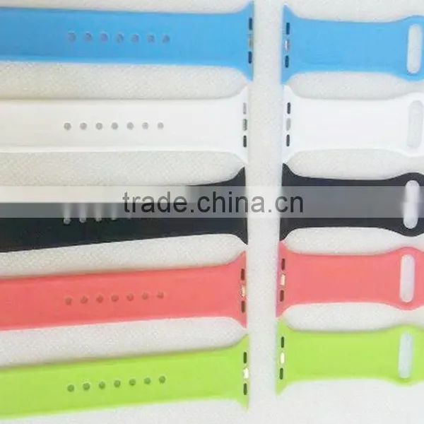 Smartwatch Silicone Strap Band Replacement Sport Watch Wrist Straps With Connector Adatptor Adjustment Length For Apple Watch photo-5