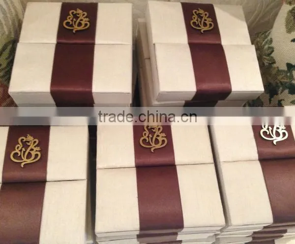 Wedding Invitation Boxes Made From Faux Silk Fabrics or Pure Silk Fabrics
