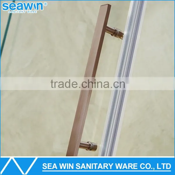 China Manufacturer Best Custom Bathroom Frameless Pivot Hinge Fibreglass Shower Cubicle Sizes Bathtub Shower Enclosure Wiht Tray Quality Choice photo-3