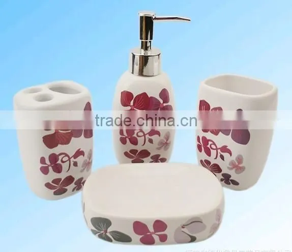 Fashional 4pcs Bath Accessories Ceramic photo-5