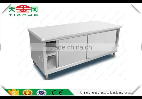 TJG CHINA Work Station Of Stainless Steel Sliding Door Workbench Storage Equipment