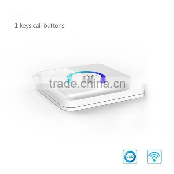 2015 Newest Model Square Shape White&blue Color Wireless Call Button photo-4