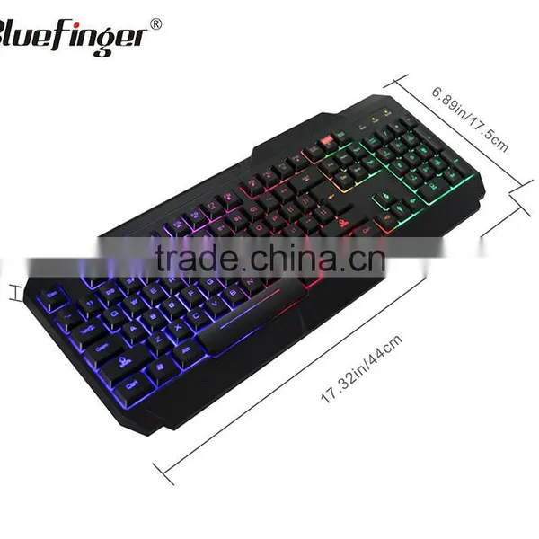 Cheaper Black Waterproof Keyboard for Gaming With Rainbow Backlit photo-3